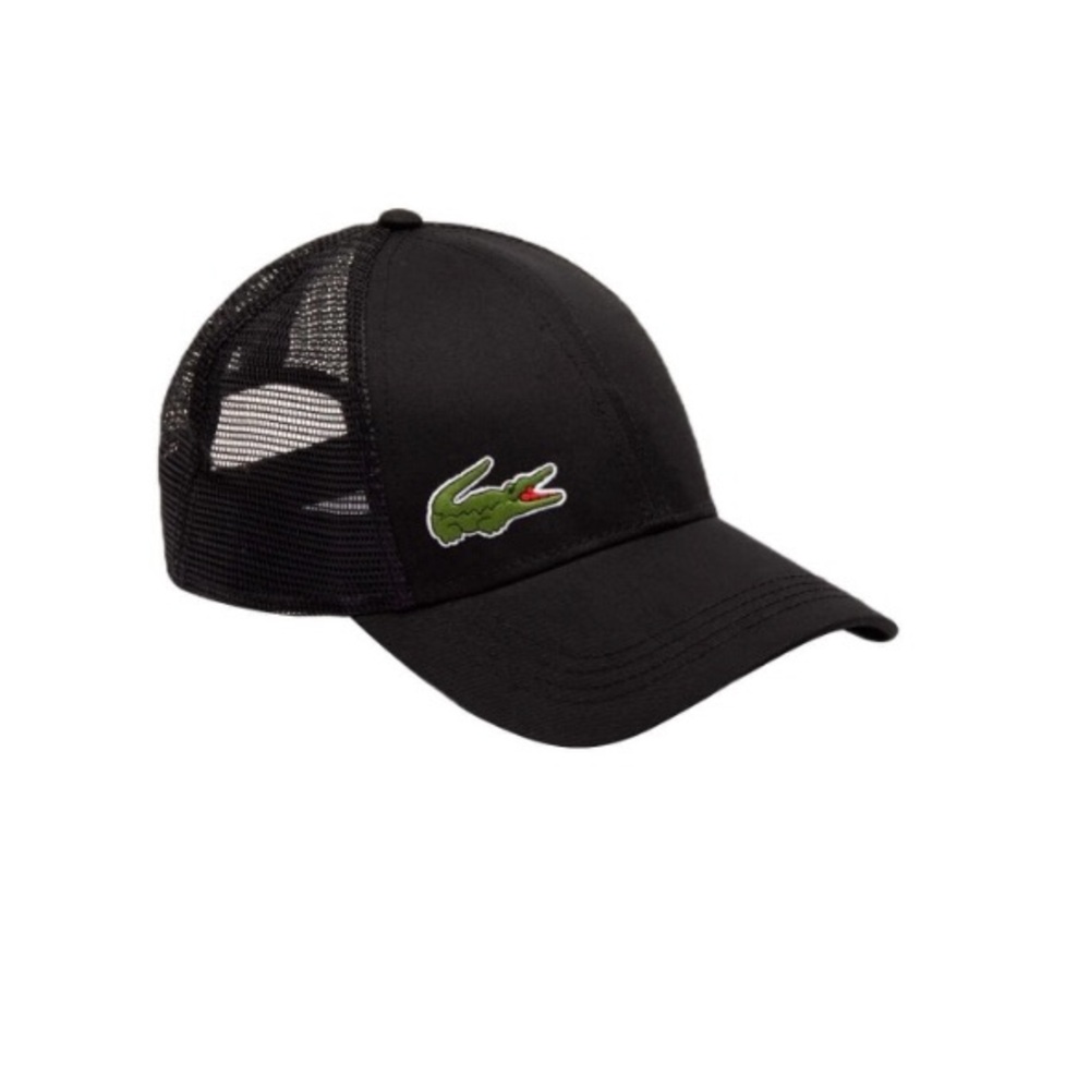Lacoste Black Sport Mesh Cap
